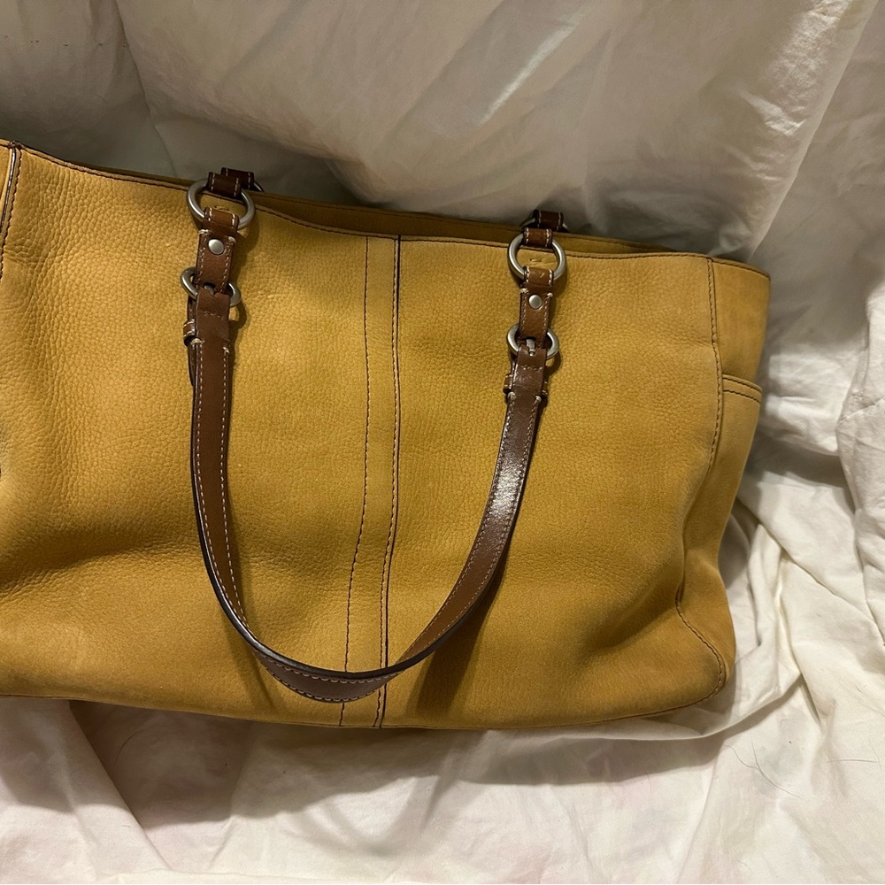 Coach Tan and Brown Large Tote